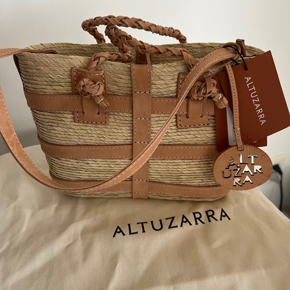 ALTUZARRA Watermill Mini Tote Natural Panna Crossbody Bag